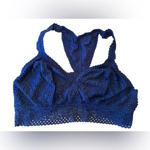 Aerie Lace Bralette - Navy Blue - size XL